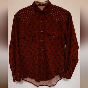 Hugo Boss Shirt of Unrivaled Excellence Paisley Corduroy Button Up